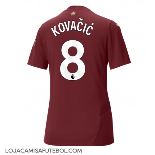 Camisa de Futebol Manchester City Mateo Kovacic #8 Equipamento Alternativo Mulheres 2024-25 Manga Curta